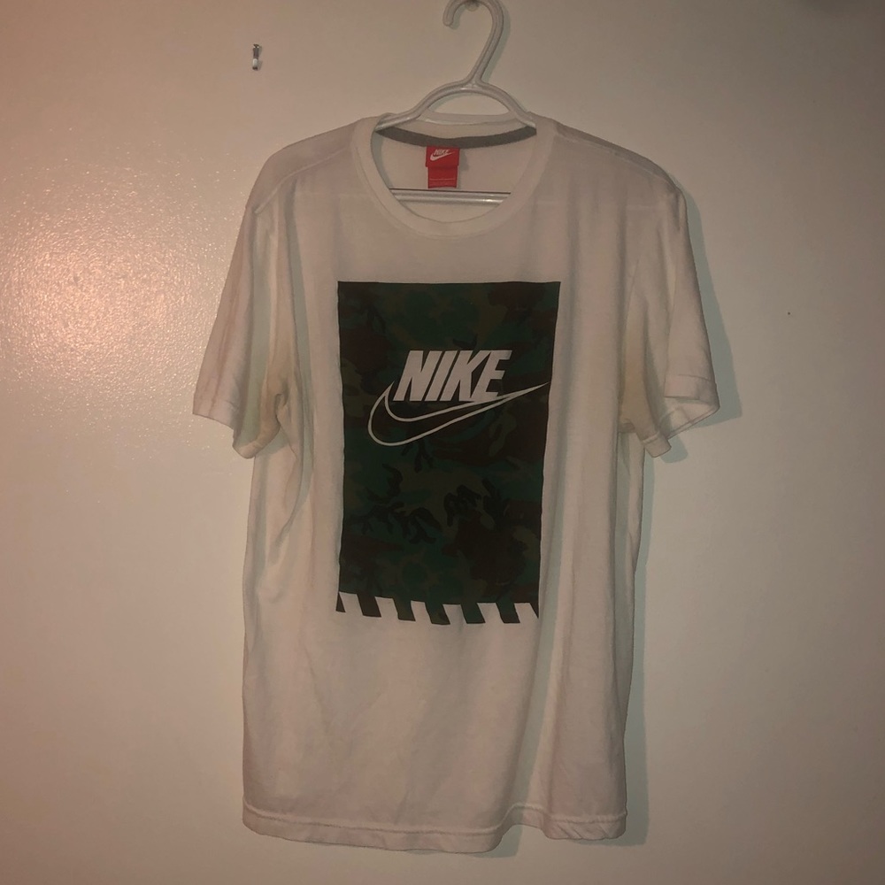Nike shirt, white and camo